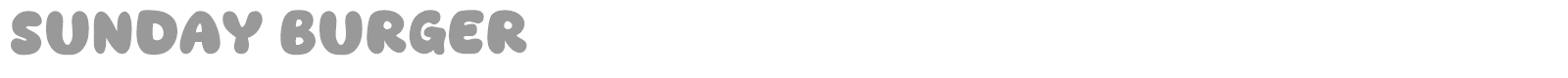 Sunday Burger font preview